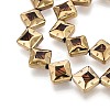 Electroplate Glass Beads Strands EGLA-T021-24G-3
