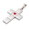 304 Stainless Steel Enamel Pendants STAS-P372-03P-2