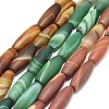 Natural Striped Agate/Banded Agate Beads Strands TDZI-O003-36-1