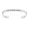Inspirational 304 Stainless Steel Cuff Bangles FS-WG30F15-03-1
