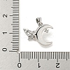 Brass Micro Pave Clear Cubic Zirconia Pendants KK-P275-17P-3