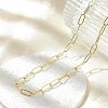 Brass Paperclip Chain Necklaces NJEW-A042-17G-04-1