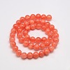 Natural Green Jade Dyed Round Beads Strands JBS053-8MM-25-2