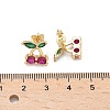 Brass Cubic Zirconia Stud Earrings LS-EJEW-Q017-02G-5