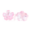 Baking Paint Transparent Glass Bead Caps DGLA-N014-06A-06-2