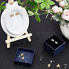 18 Pairs 2 Colors 304 Stainless Steel Eye Stud Earring Finding STAS-CN0001-34-3