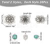 20Pcs Tibetan Style Alloy Flower Multi-Strand Links FIND-SC0003-65-2