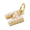 Rack Plating Brass with ABS Plastic Imitation Pearl Charms KK-B092-30M-G-2