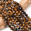 Faceted Natural Tiger Eye Beads Strands G-K066-01-6mm-01-4