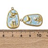 304 Stainless Steel Enamel Pendants STAS-P406-27A-G-3
