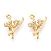Brass Pave Cubic Zirconia Charms KK-N263-107G-1