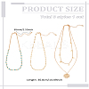 1Pc Bohemian Alloy Flat Round Pendant Multi Layered Necklaces for Women NJEW-LP0001-64-2