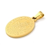 Ion Plating(IP) 304 Stainless Steel Pendants STAS-C102-09A-G-2