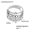 304 Stainless Steel Wide Band Finger Rings WG2EE6D-06-1
