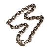 9MM 304 Stainless Steel Cable Chain OT Necklaces for Women NJEW-G194-03AB-4