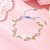 Ocean Theme Synthetic Turquoise & Glass Seed Beaded Bracelets BJEW-MZ00305-01-1