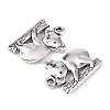 Tibetan Style Zinc Alloy Pendants TIBEP-R334-056AS-RS-2