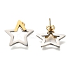 Ion Plating(IP) 304 Stainless Steel Hollow Star Stud Earrings EJEW-C118-06D-1
