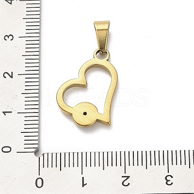 304 Stainless Steel Pendants STAS-Q343-04A-G-1