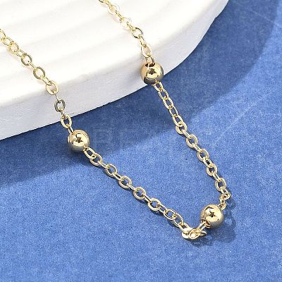 Brass Satellite Chains Necklace for Women NJEW-P265-06G-1