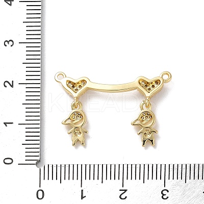 Brass Pave Cubic Zirconia Pendants KK-M287-06G-C-1