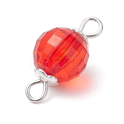 Acrylic Square Cut Round Links Connector Charms PALLOY-JF02781-1