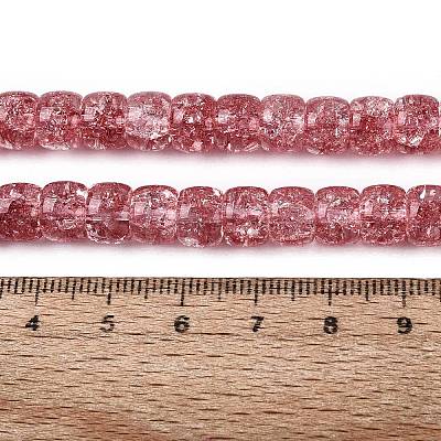 Crackle Transparent Glass Beads Strands GLAA-N069-03A-05-1