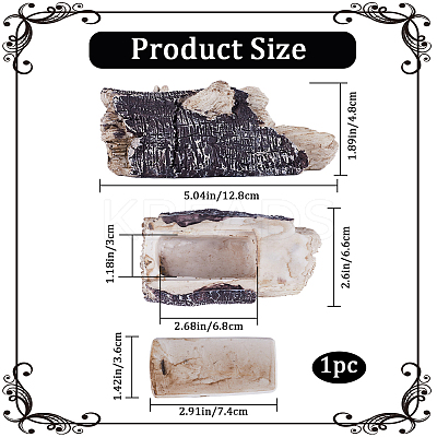 Simulation Resin Tree Stump Hidden Key DIY-WH0430-161-1