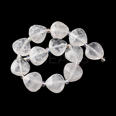 Natural Quartz Crystal Beads Strands G-P570-E21-02-1
