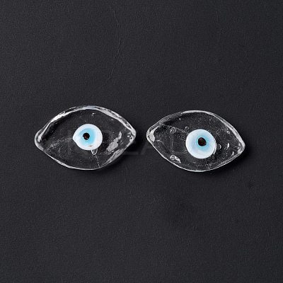 Handmade Evil Eye Lampwork Cabochons LAMP-F025-06A-1