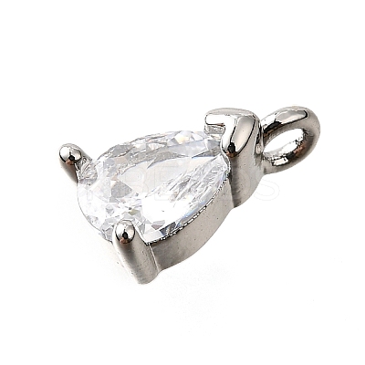 Brass Micro Pave Cubic Zirconia Pendants KK-D356-08D-P-1