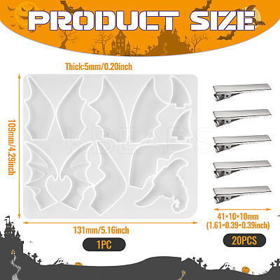 Iron Alligator Hair Clips Findings PHAR-TA0001-17-1