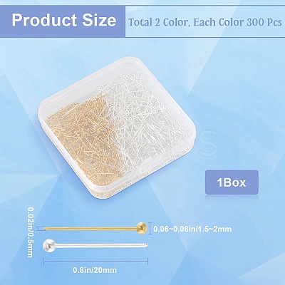 600Pcs 2 Colors Jewelry Findings KK-SP0001-70A-1