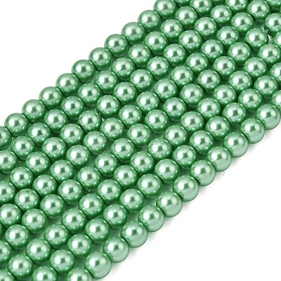 Eco-Friendly Dyed Glass Pearl Round Beads Strands HY-A002-6mm-RB008-1
