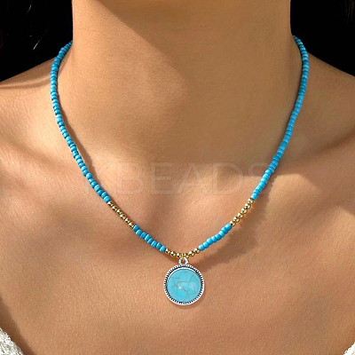 30Pcs 15 Styles Synthetic Turquoise Pendants FIND-BM0001-29-1