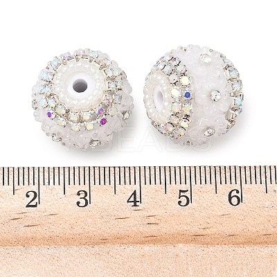 Bling Resin Rhinestone Flower Beads LS-OACR-D310-01P-F-1