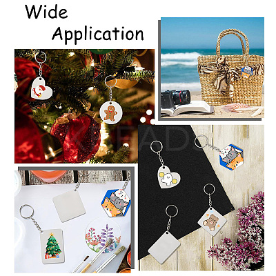 Sublimation Blanks Keychains AJEW-CJC0015-003-1