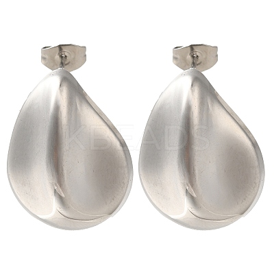 304 Stainless Steel Teardrop Stud Earrings EJEW-I312-02P-1