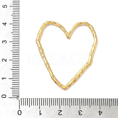 304 Stainless Steel Textured Heart Linking Rings STAS-G373-02G-03-1