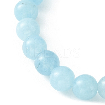 Buddha Head Quartz(Dyed) Beaded Stretch Bracelets BJEW-JB01864-03-1