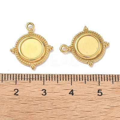 304 Stainless Steel Pendant Cabochon Settings Ion Plating(IP) STAS-I367-04G-1