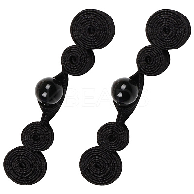 12Pcs Polyester Resin Cheongsam Buckle for Chinese Formal Dress DIY-CY0001-86A-1