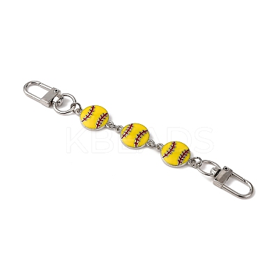 3Pcs 3 Styles Alloy Enamel Sport Ball Bag Extender Chains AJEW-BA00152-1