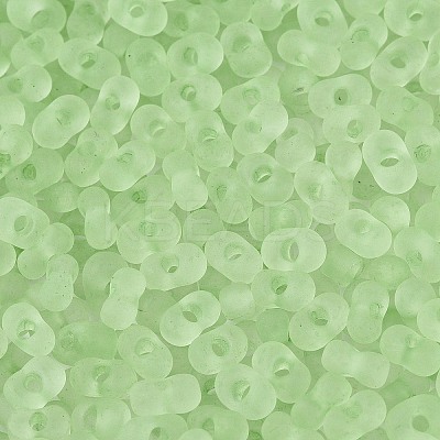 FGB Frosted Transparent Glass Seed Beads SEED-N013-06A-08-1