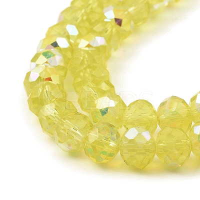 Baking Paint Transparent Glass Beads Strands DGLA-A034-J8mm-B05-1