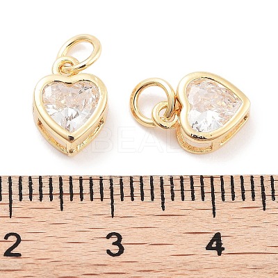 Brass Micro Pave Cubic Zirconia Pendants KK-P271-02G-B-1