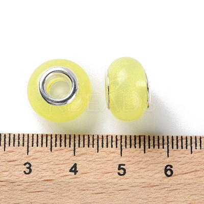 Pearlized Resin European Beads RESI-M001-01E-1
