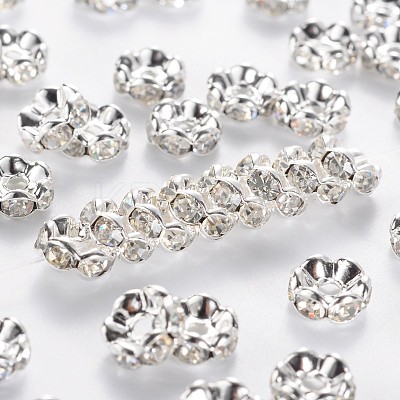 Brass Grade A Crystal Rhinestone Spacer Beads RB-B029-B01-NF-1