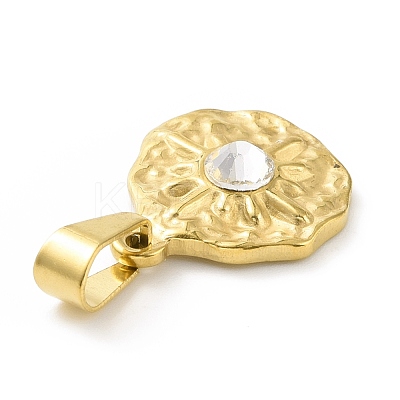 PVD Vacuum Plating 304 Stainless Steel with Rhinestones Pendants STAS-G261-16G-A-1