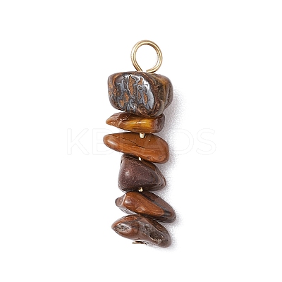 10Pcs 5 Colors 12 Constellation Natural Rose Quartz & Gold Rutilated Quartz & Tiger Eye & White Moonstone & Citrine Pendants PALLOY-JF02839-07-1